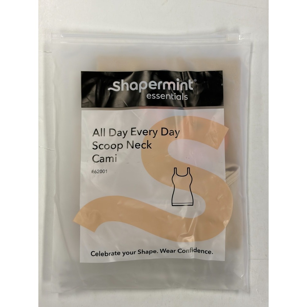 Shapermint Essentials All Day Every Day Scoop Neck Cami Shapewear Tank Chai Larg
